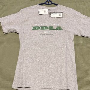 BannedLA Gray and Green Graphic Tee for Men